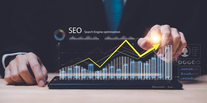 SEO concept and showing analysis